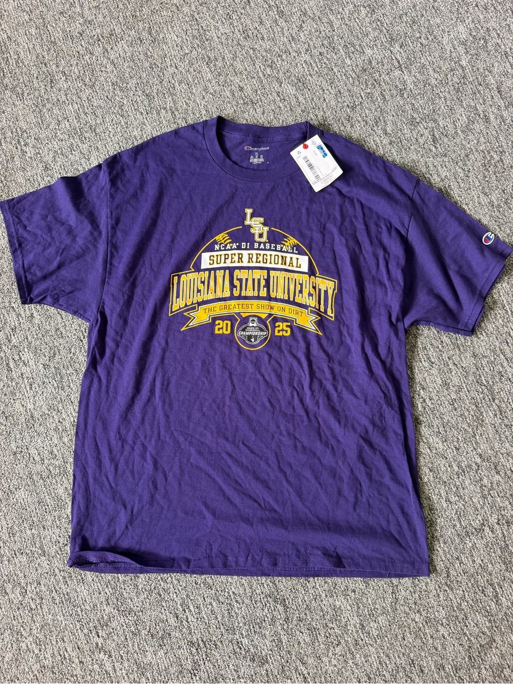 Champion LSU Purple Louisiana State University Baseball T-Shirt